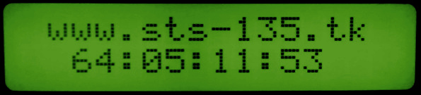 serial lcd showing uptime